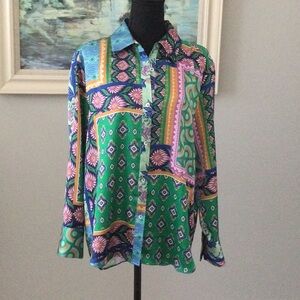 Rachel Zoe Multicolor Patterned Blouse